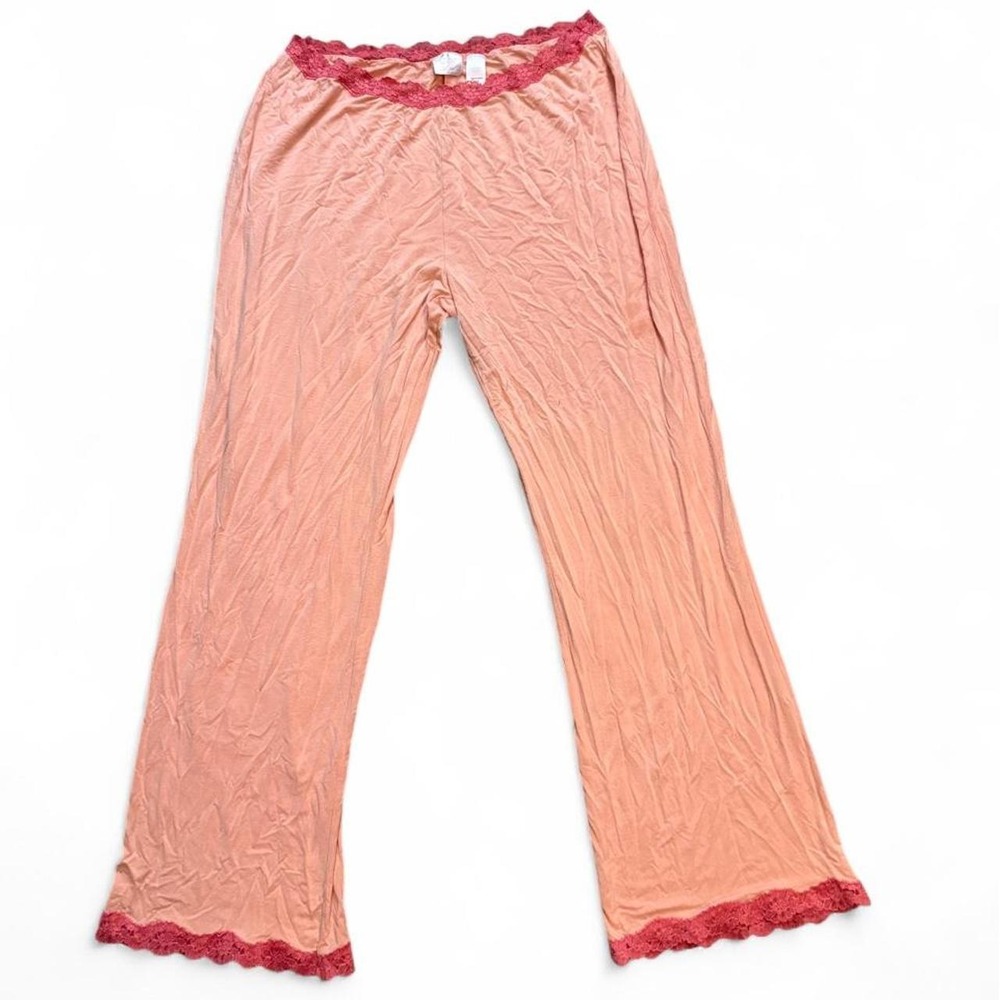 Vintage Y2K Victoria's Secret Angels Low Rise Lace Pajama Pants M Pink